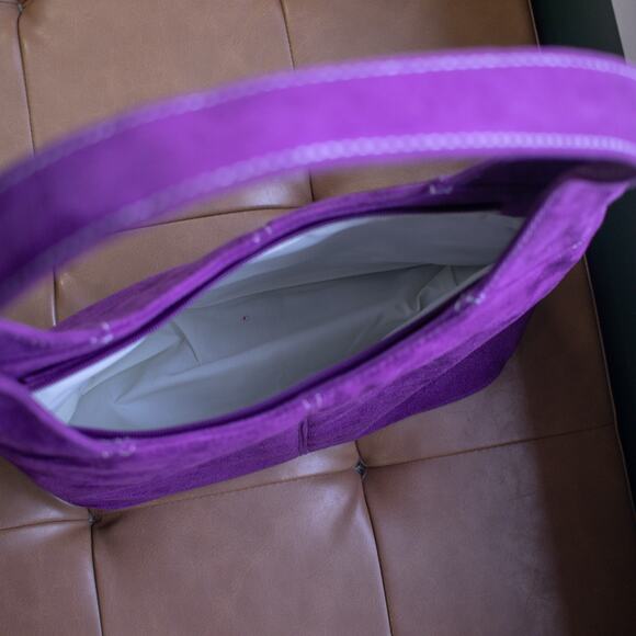 Cacharel Purple Sueded Hand Bag - Picture 7 of 7